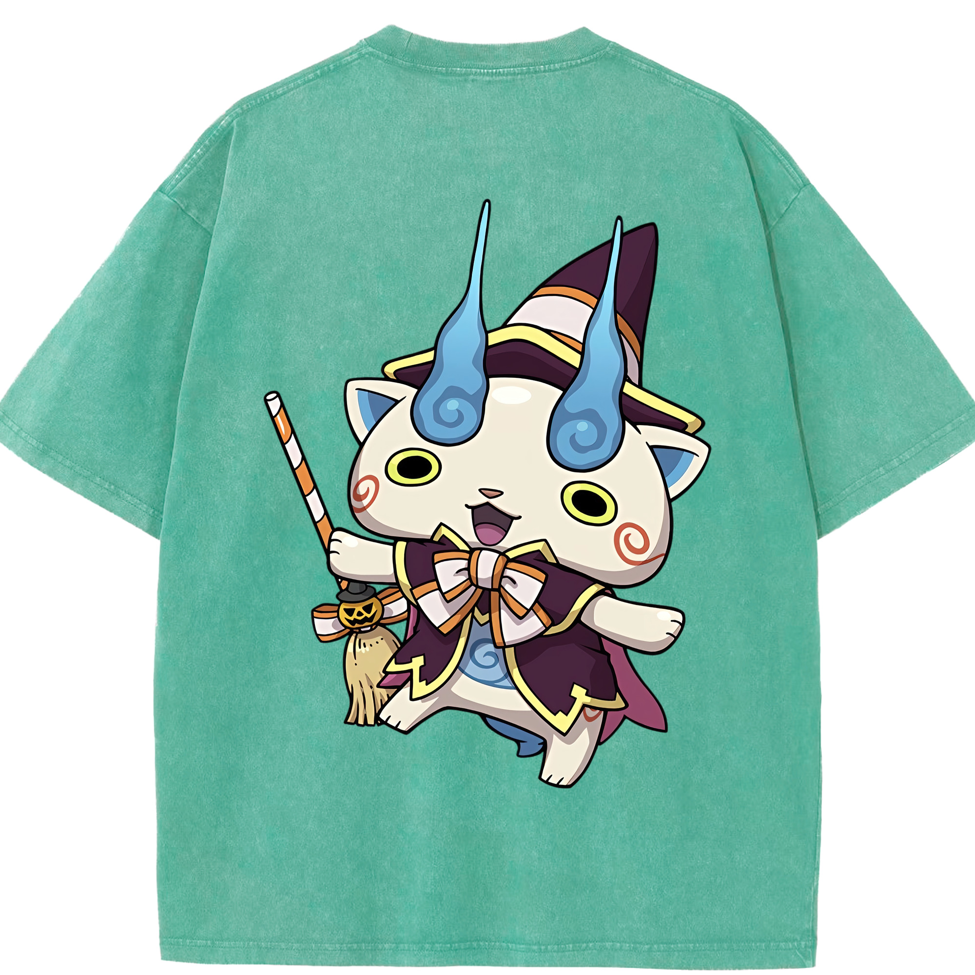 （画像用） 妖怪ウォッチ Yo-kai Watch 綿100% ヴィンテージ風 半袖Tシャツ（背面プリント）
